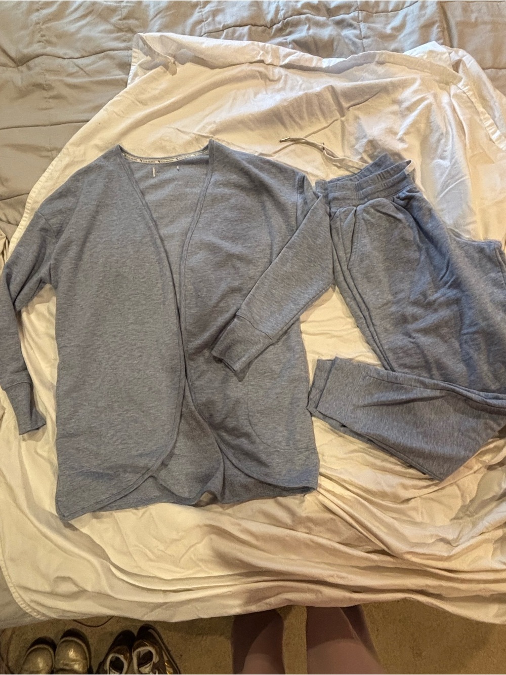 Koolaburra by Ugg Heather Gray Lounge Cardigan & Jogger Set